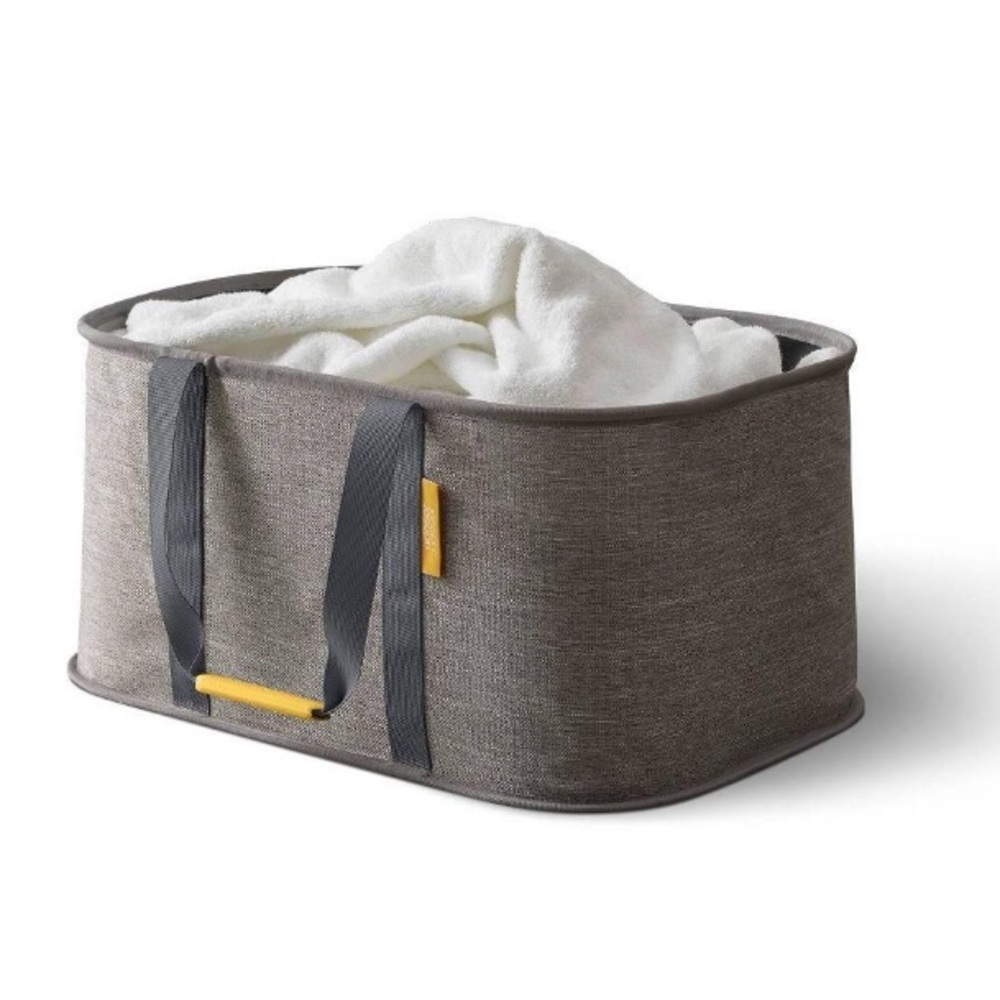 NWT Joseph Joseph Gray Collapsable Laundry Basket with Handles